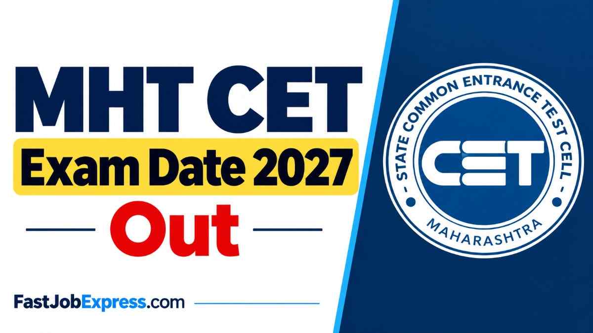 MHT CET Exam Date 2027