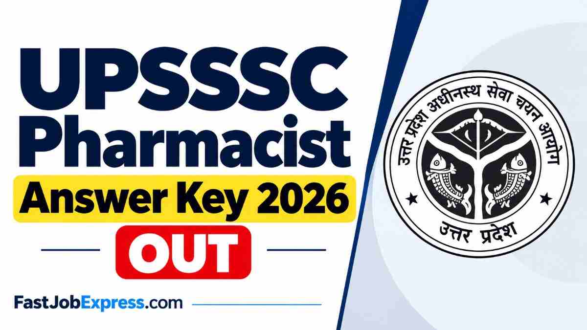 UPSSSC Pharmacist Answer Key 2026